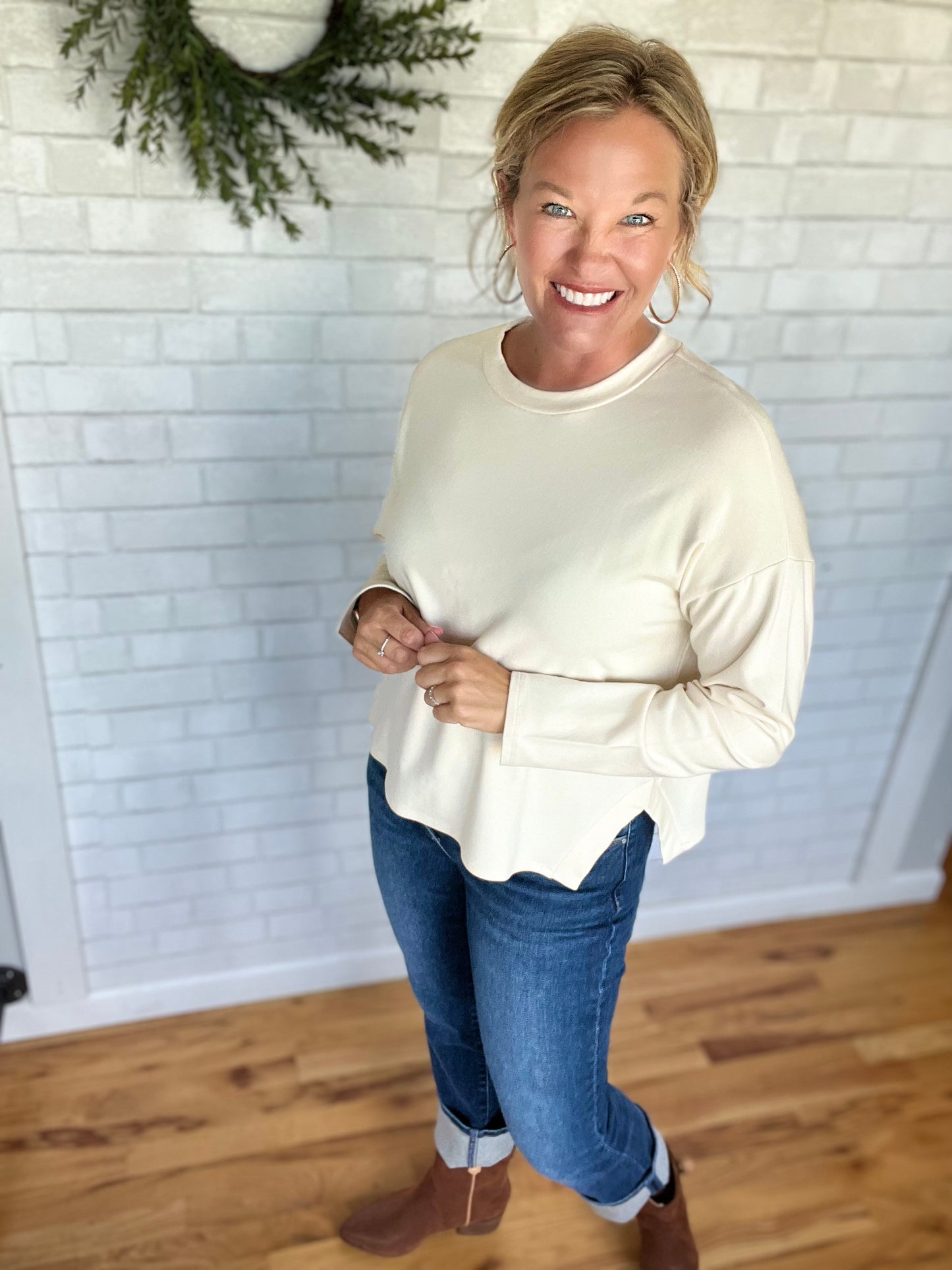 Deena Knit Top - Natural