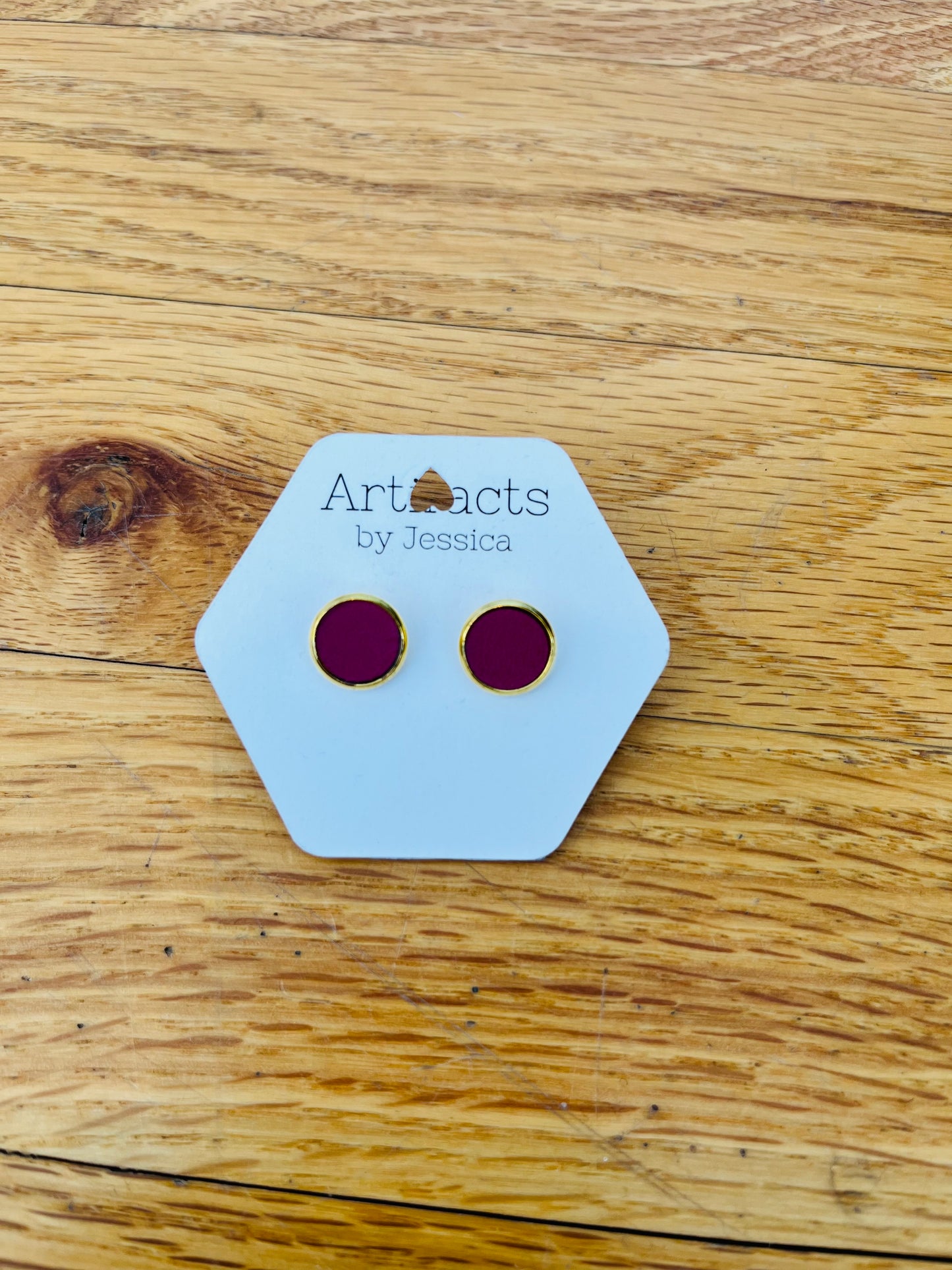 Circle Leather Studs - Spring