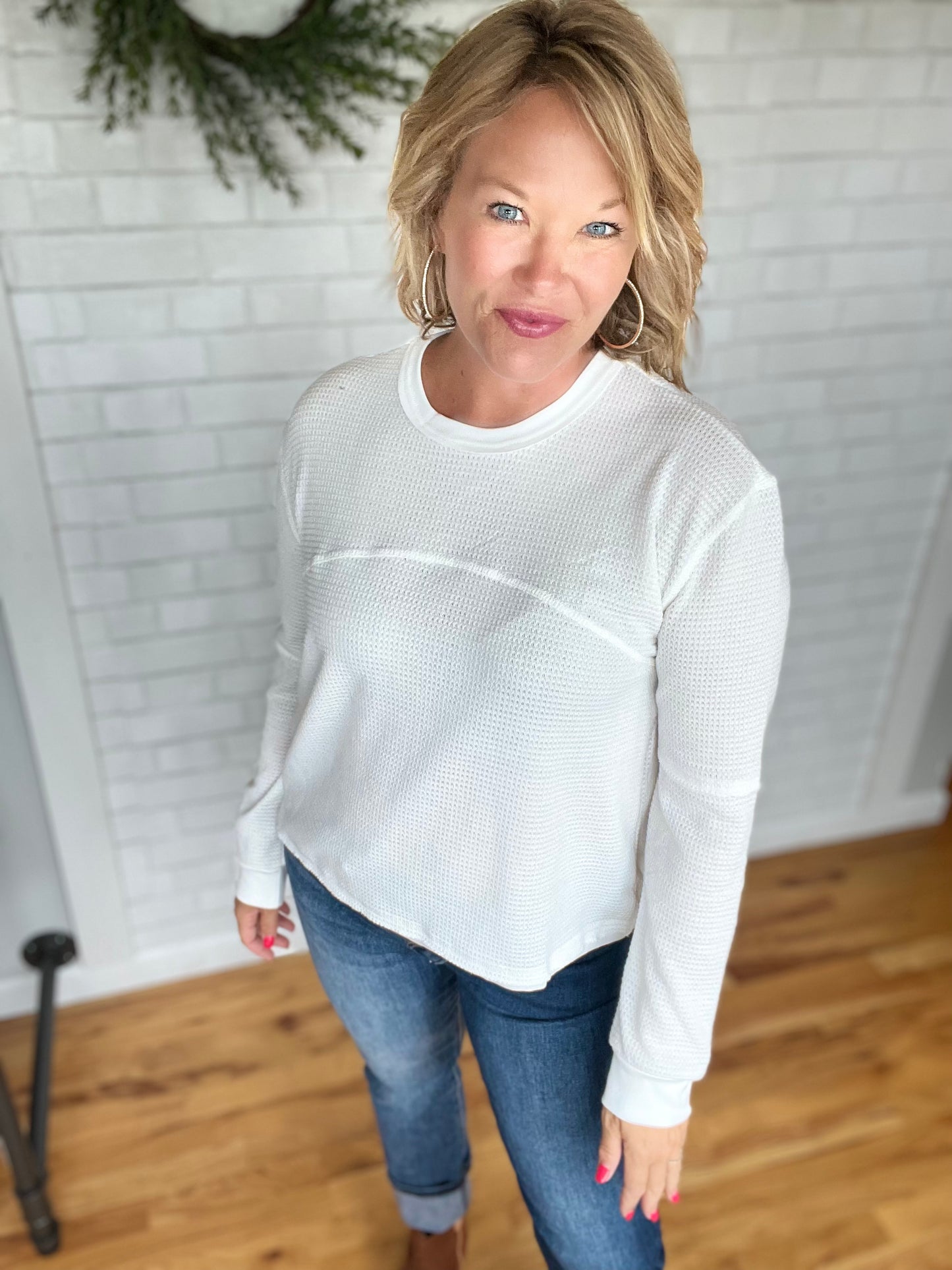 Wren Waffle Weave Top