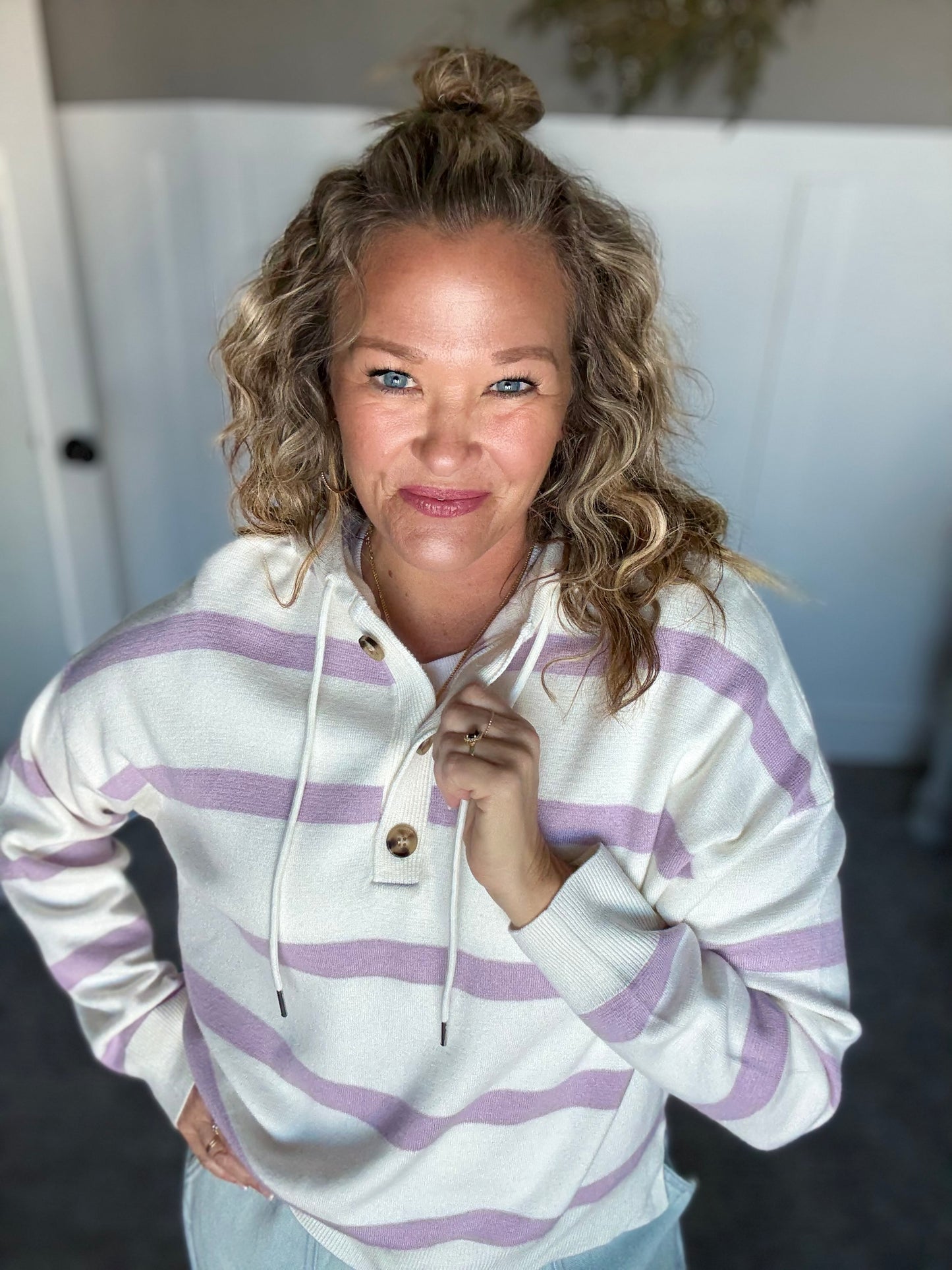 Brighton Top- White Lilac