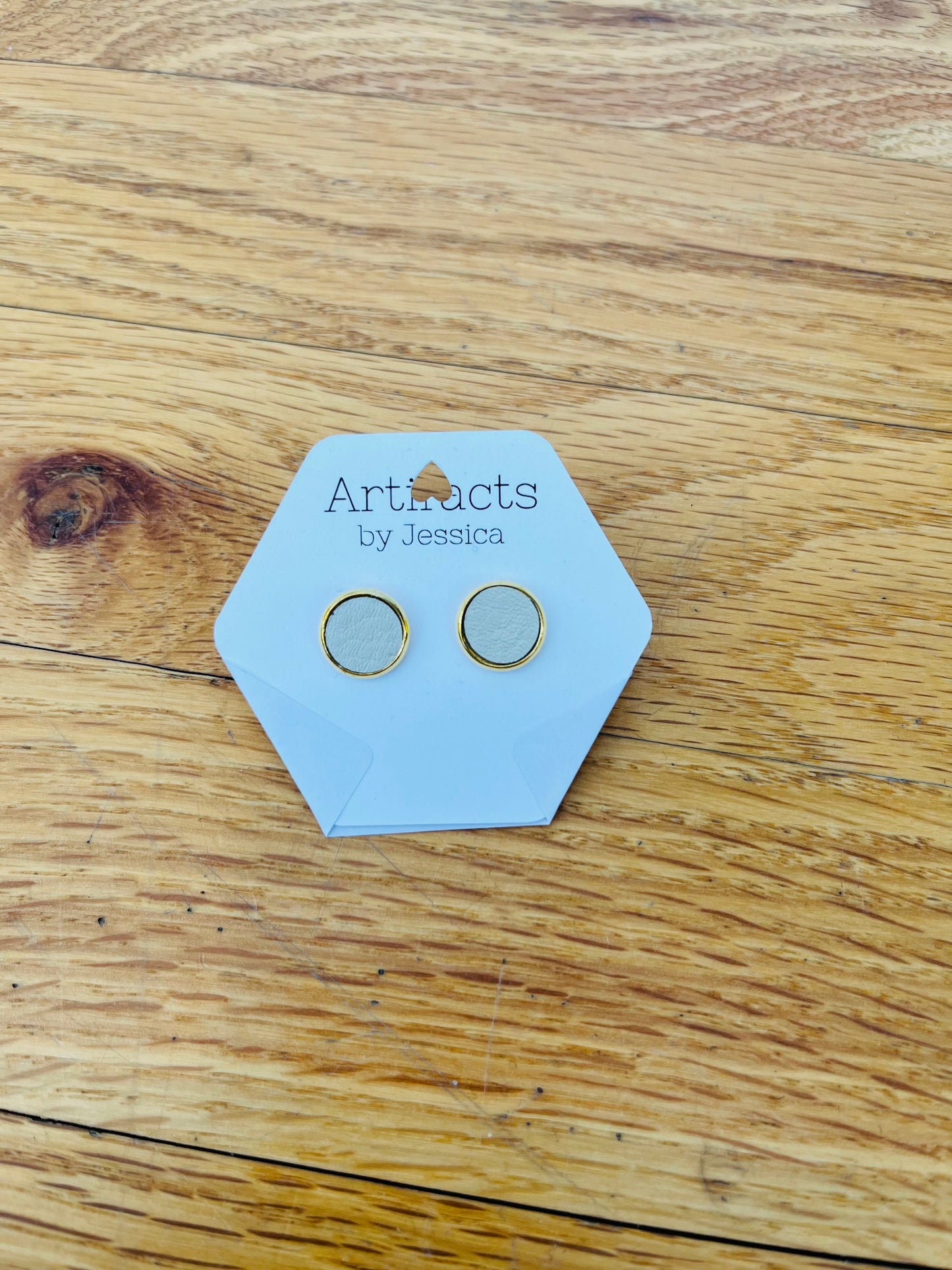 Circle Leather Studs - Spring