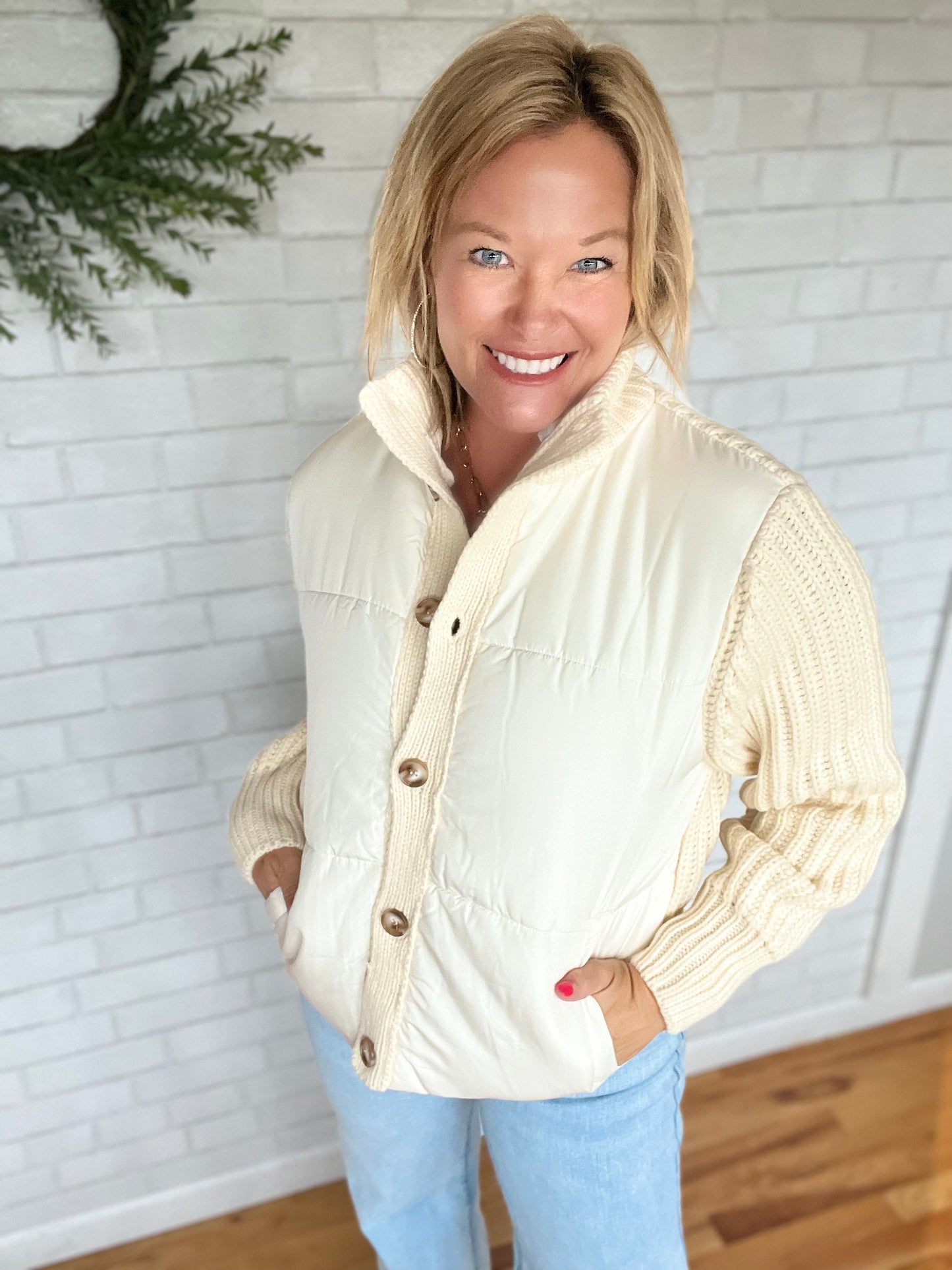 Kiana Quilted Jacket - Cream