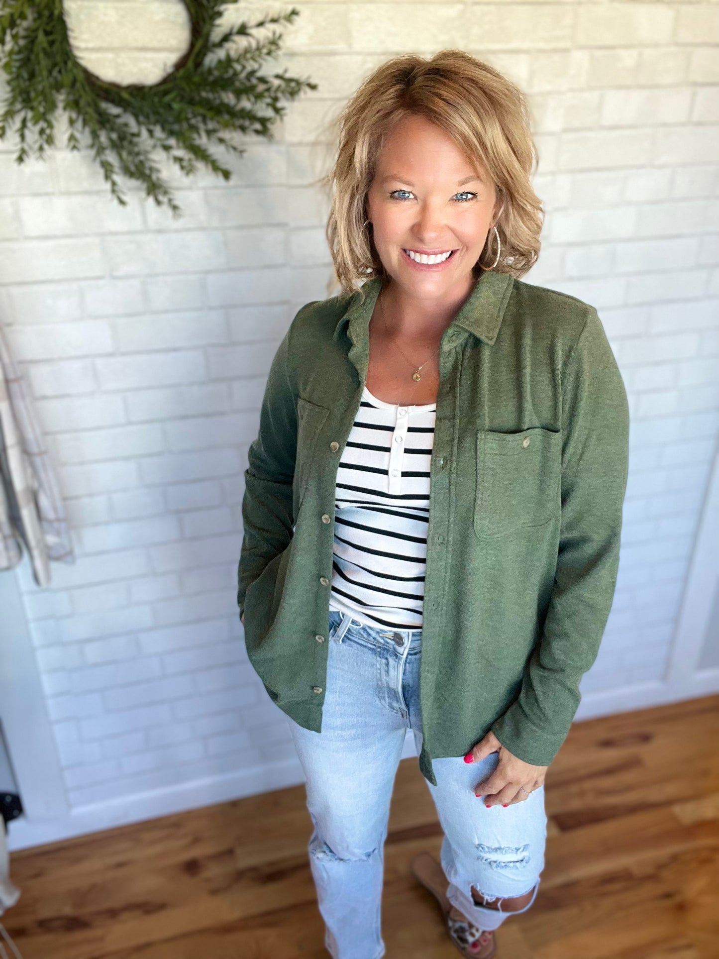 Lewis Shirt Jacket-Fern