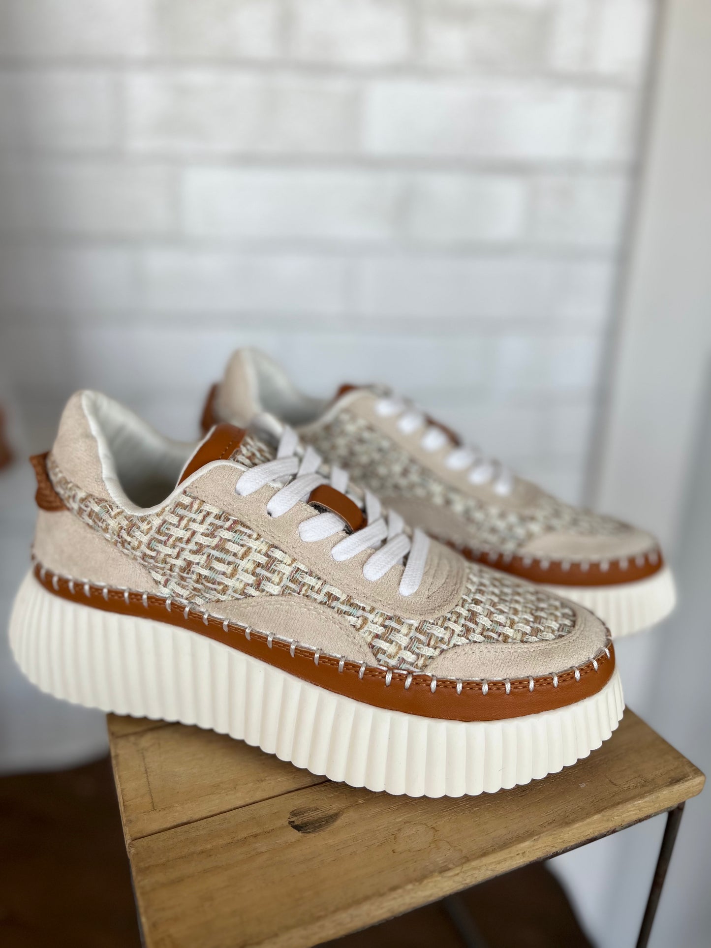 Go To Woven Sneaker- Tan