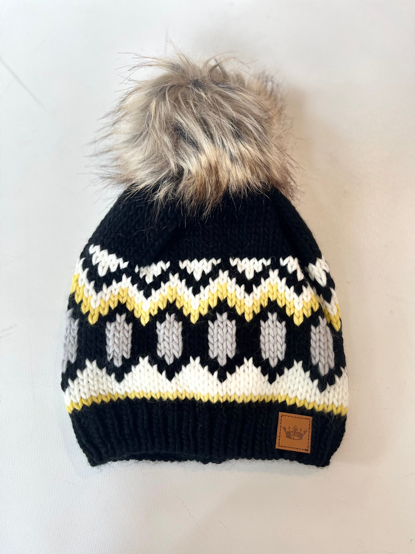 Patterned Pom Hat