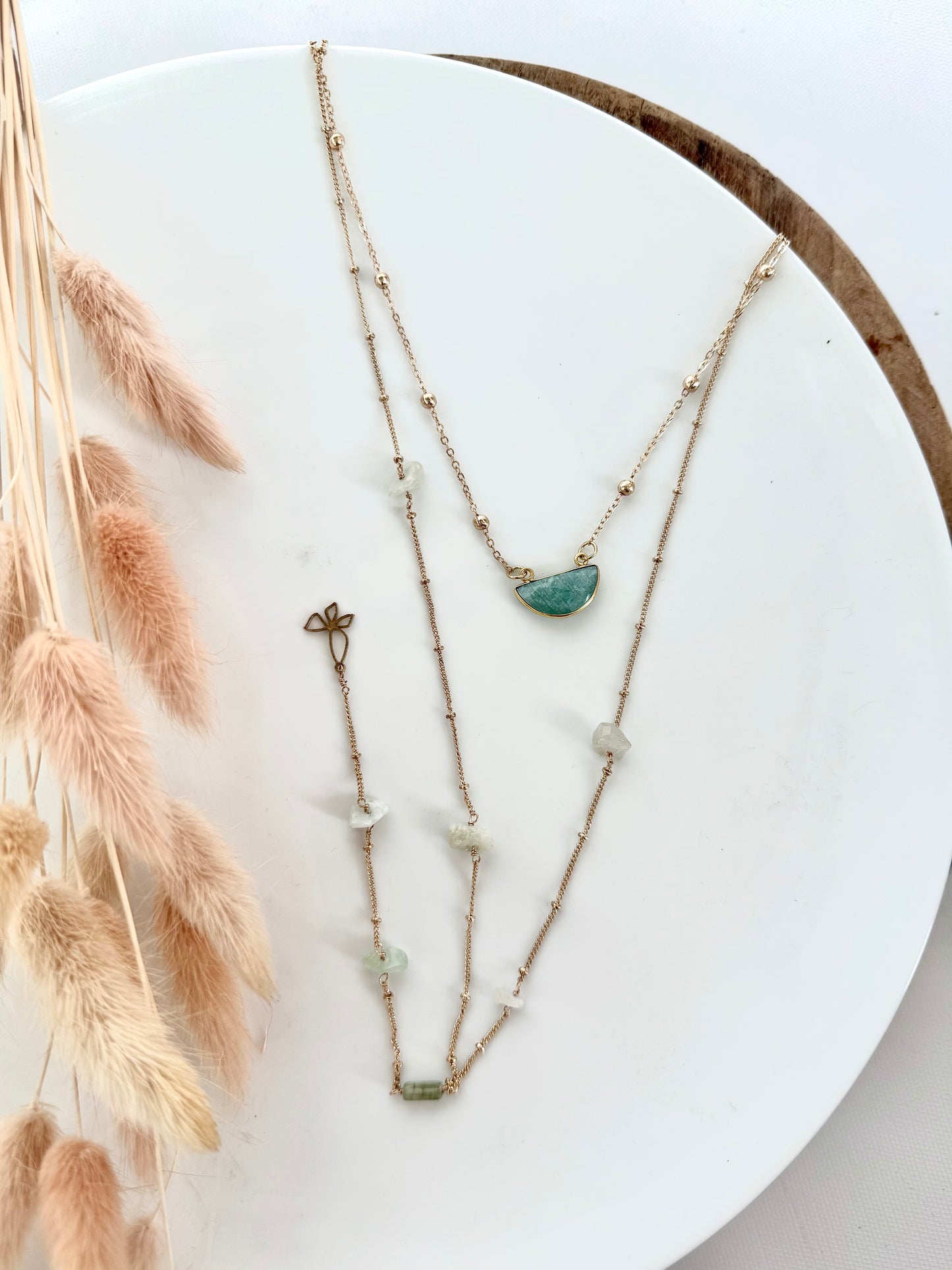 Double Layer Lariat Necklace