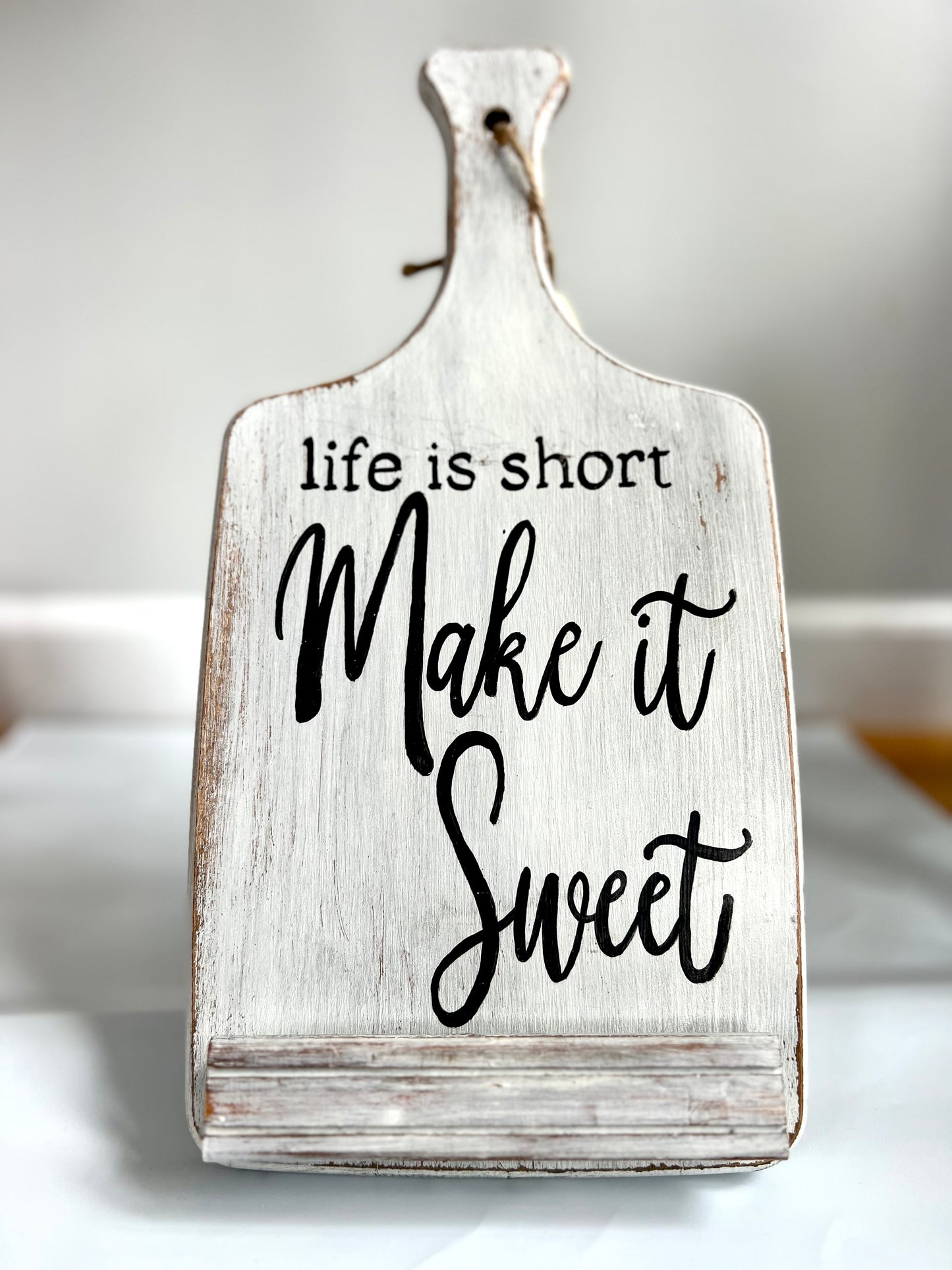 iPad recipe stand - Life is Short Make it Sweet