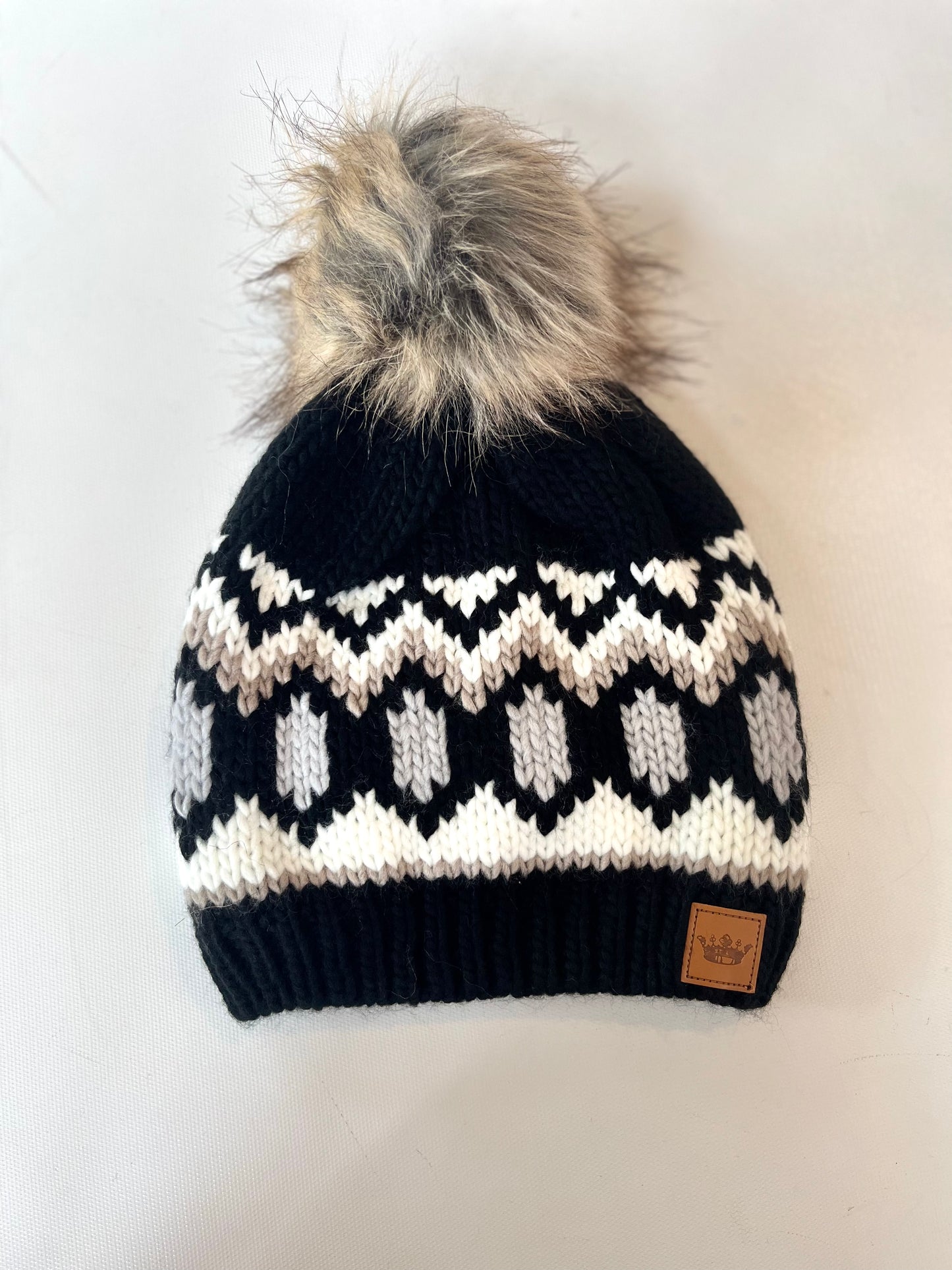 Patterned Pom Hat