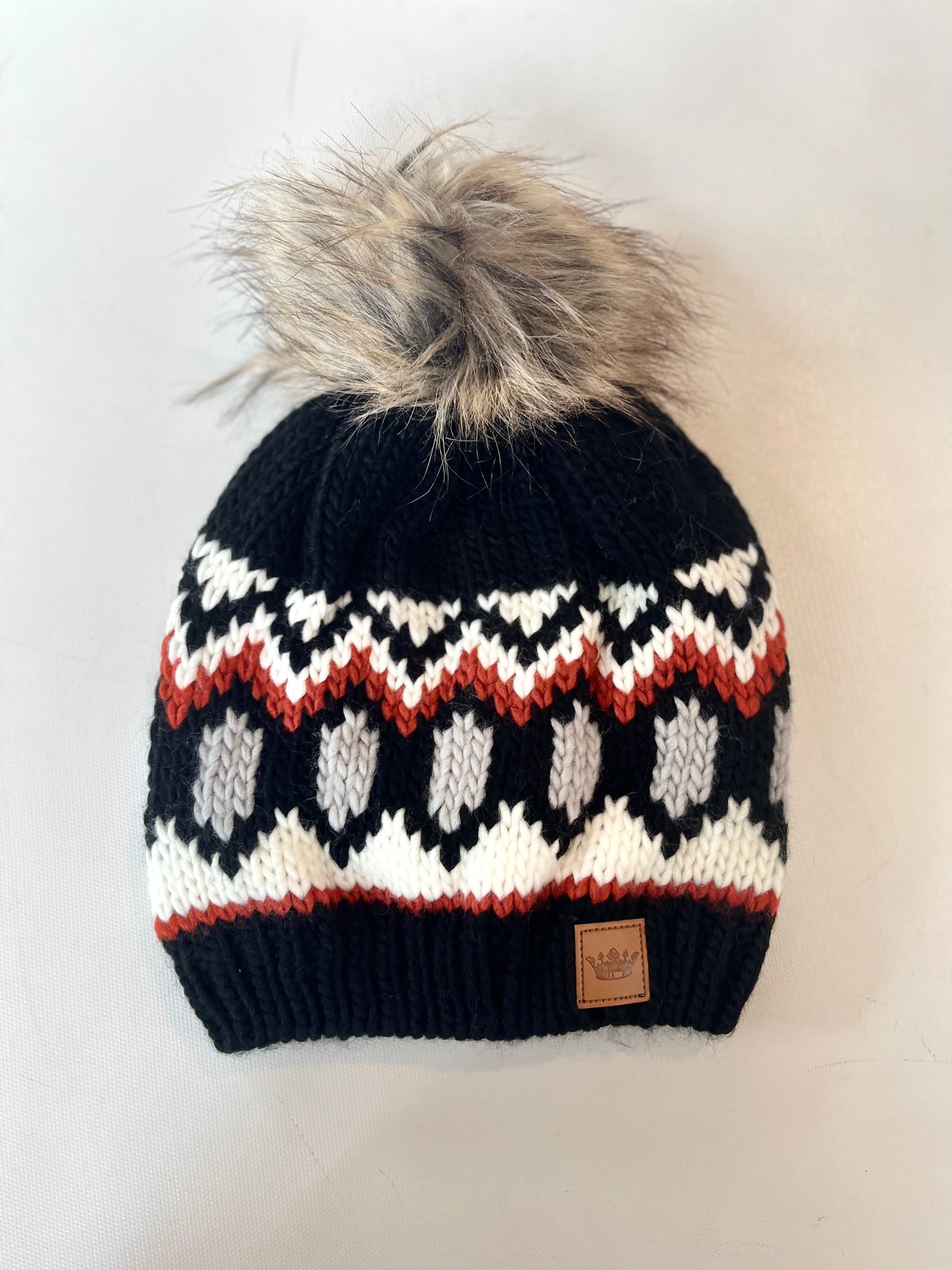 Patterned Pom Hat