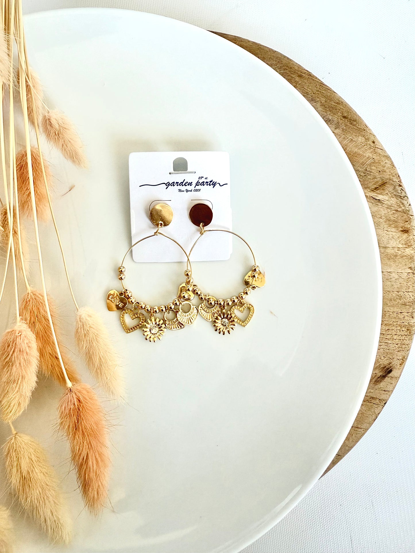 Gold Charm Earring