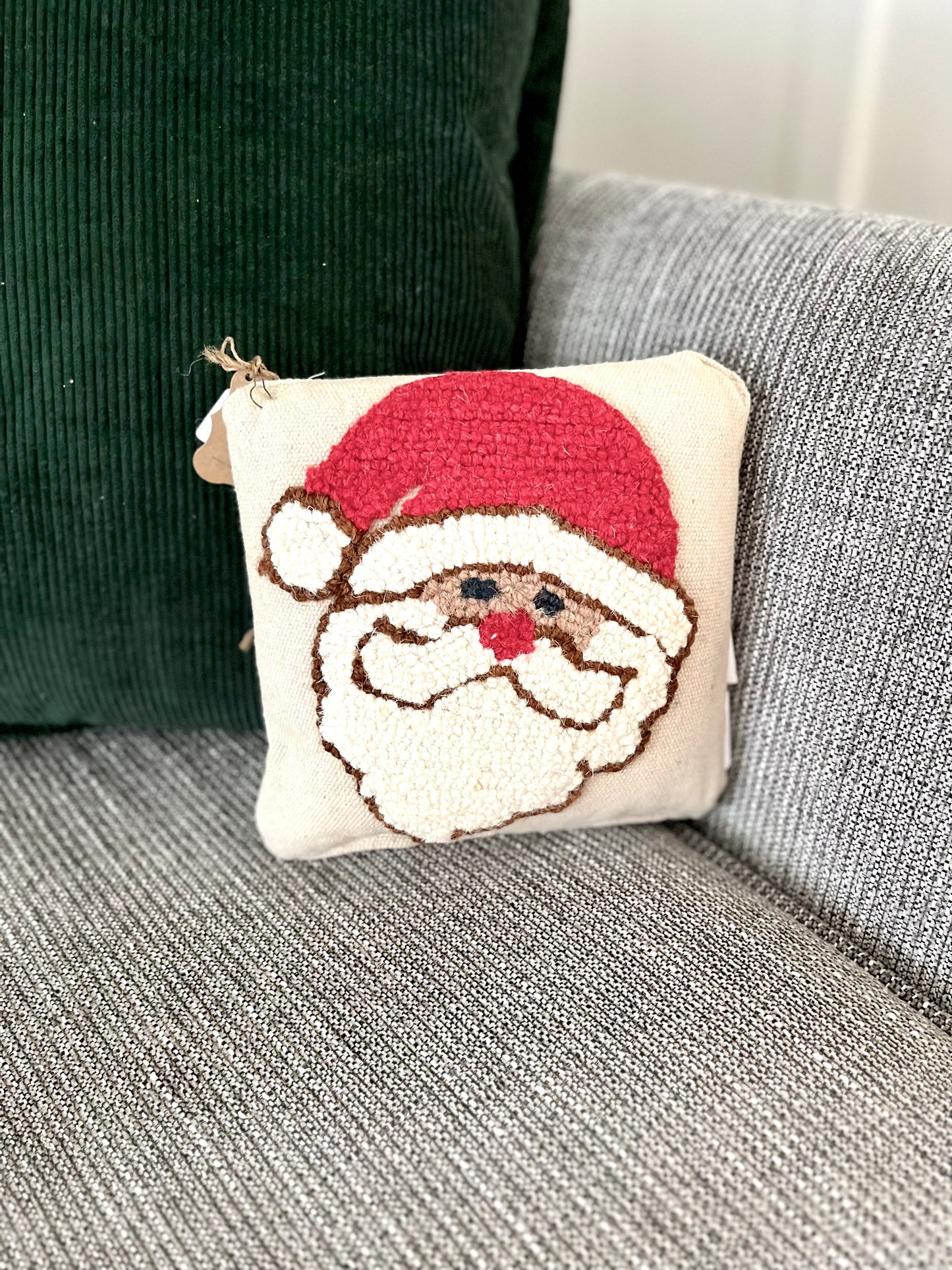 Santa Mini Canvas Hook Pillow