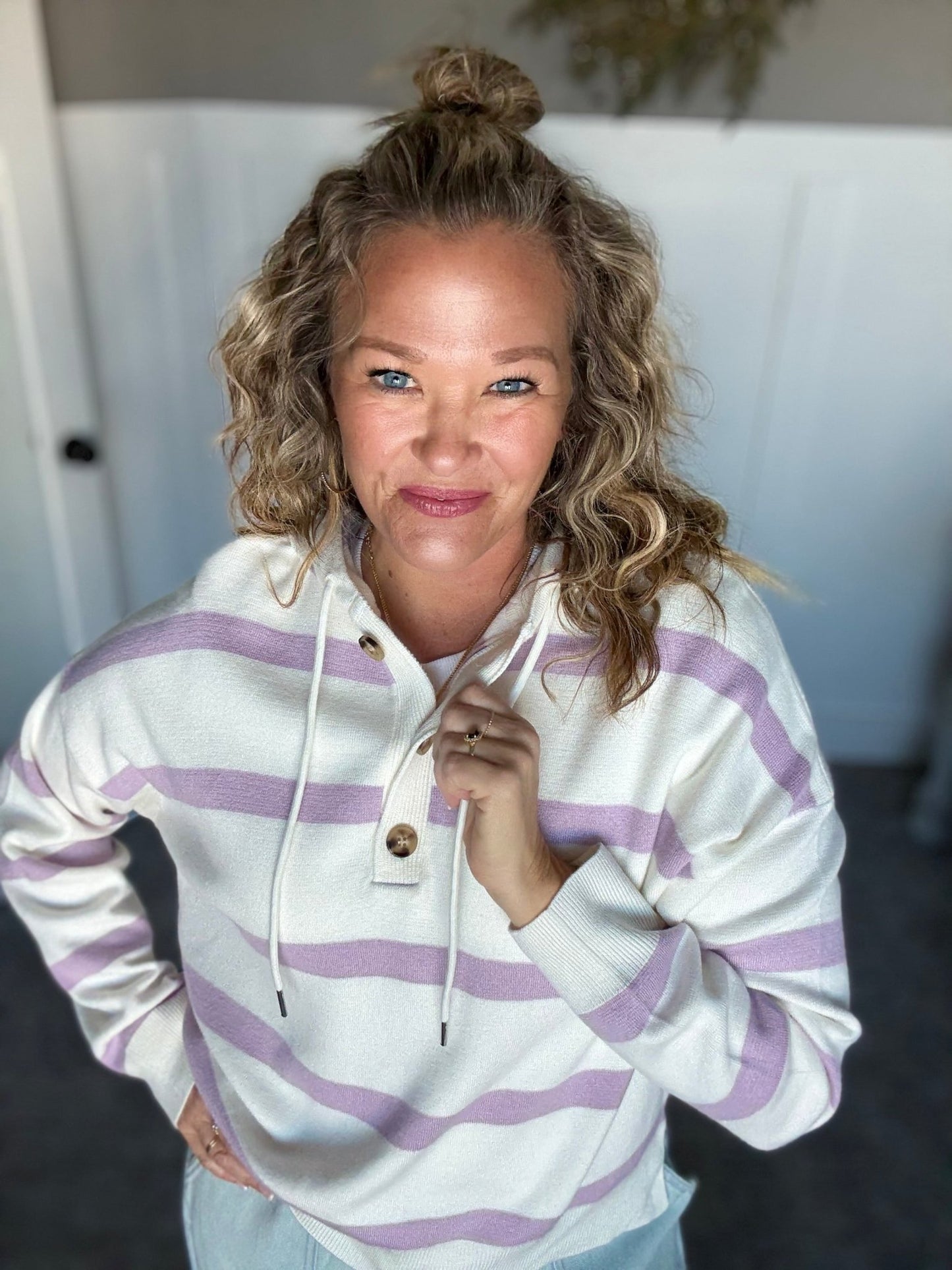 Brighton Top - White Lilac - A Bushel & A Peck