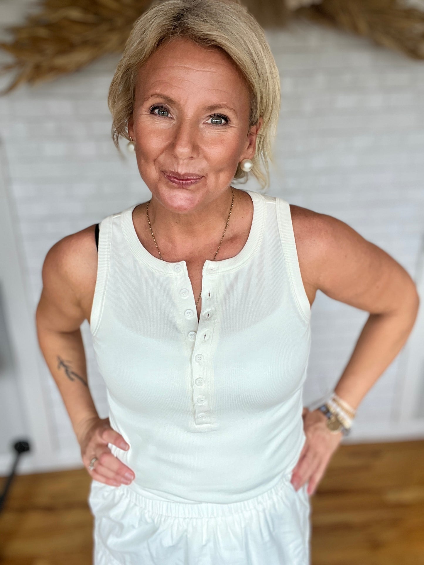 Elowen Tank - White - A Bushel & A Peck