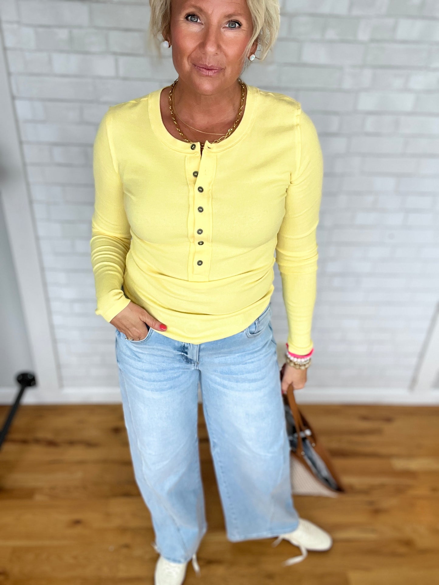 Hattie Top - Yellow - A Bushel & A Peck