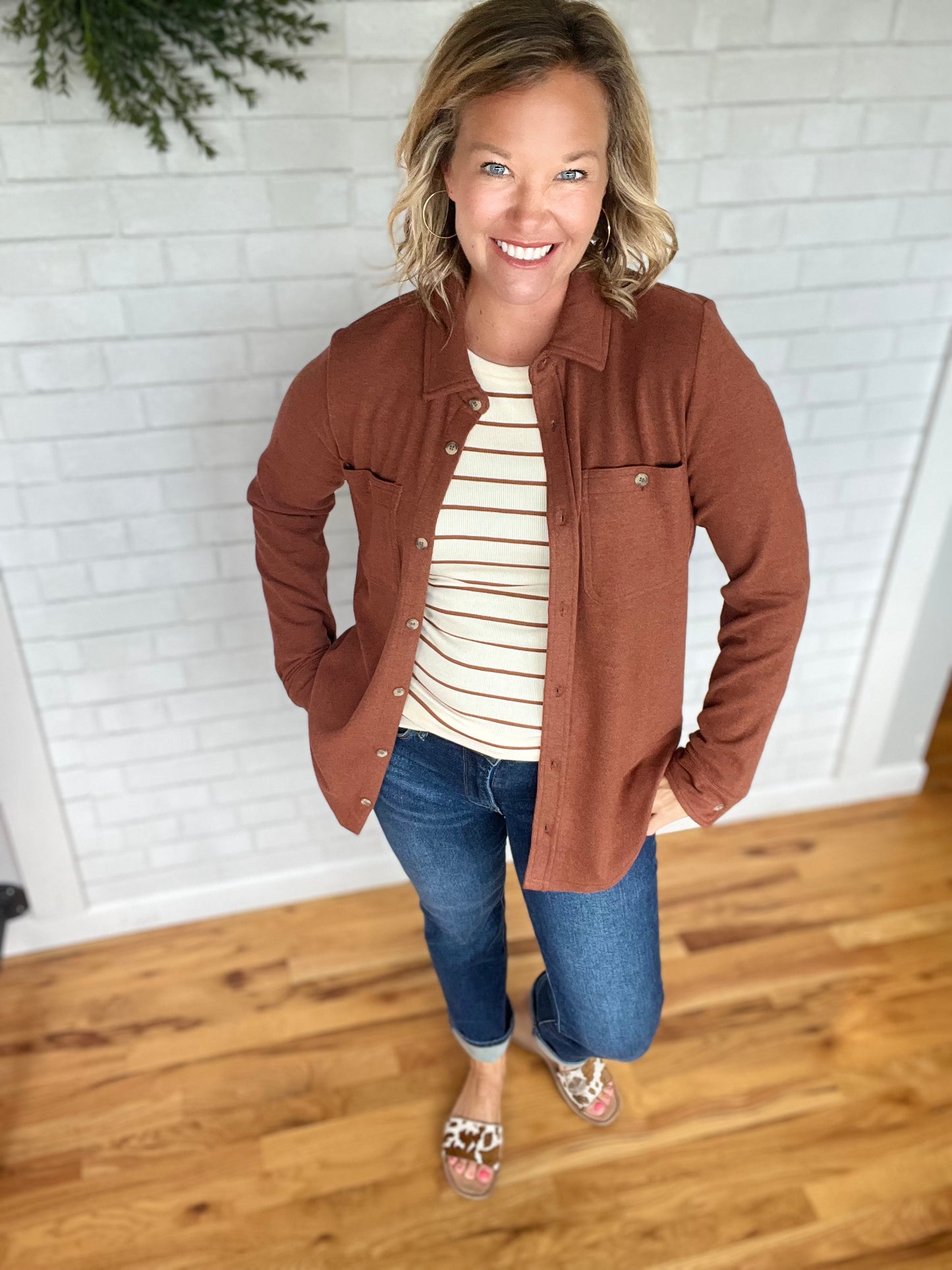 Lewis Shirt Jacket-Cognac