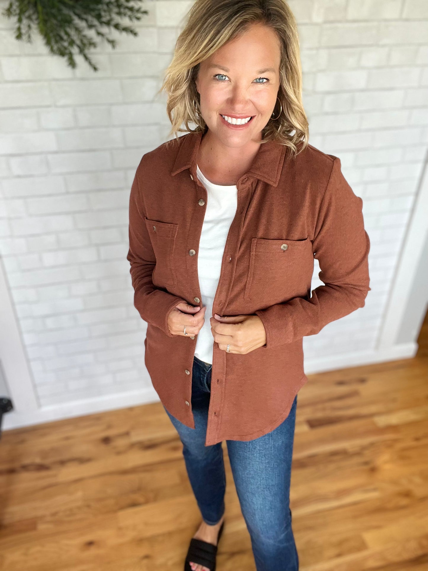 Lewis Shirt Jacket-Cognac