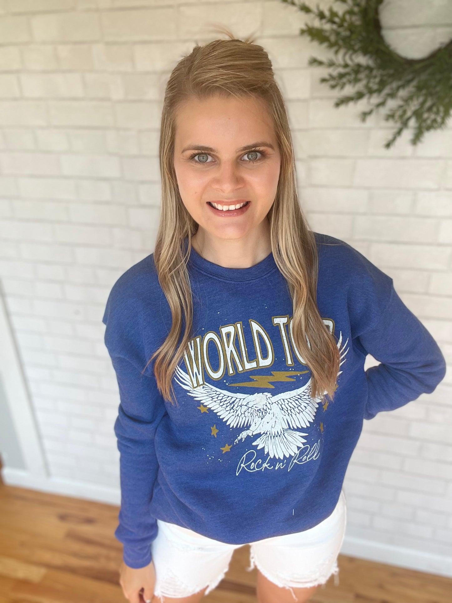 World Tour Sweatshirt - Heather Royal