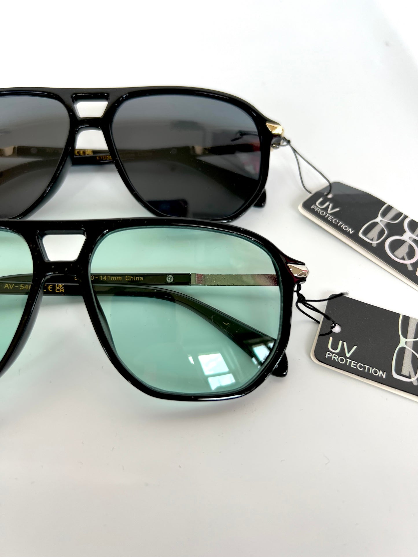 Bright Tinted Modern Aviator Sunglasses