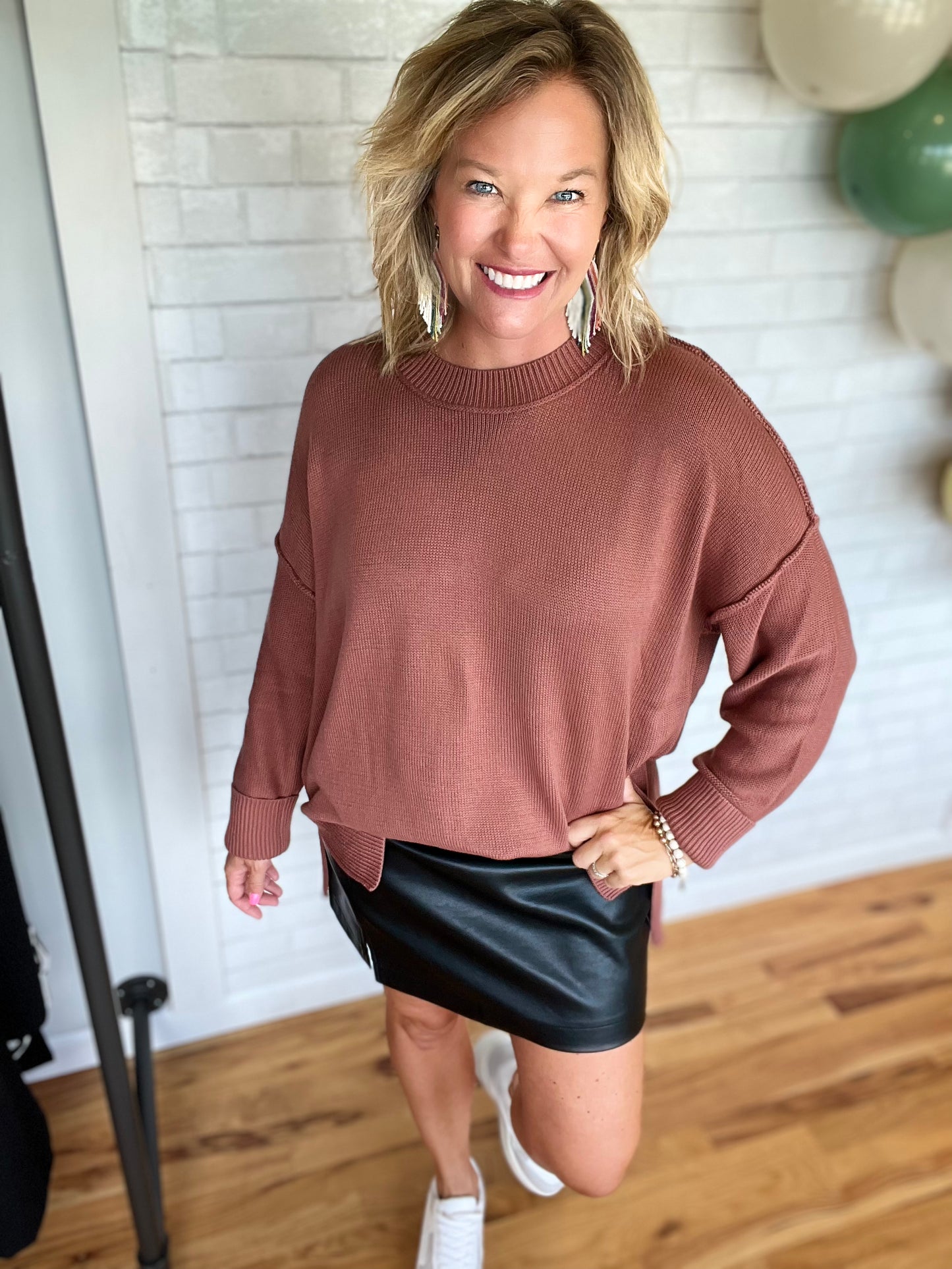 Faux Leather Mini Skirt