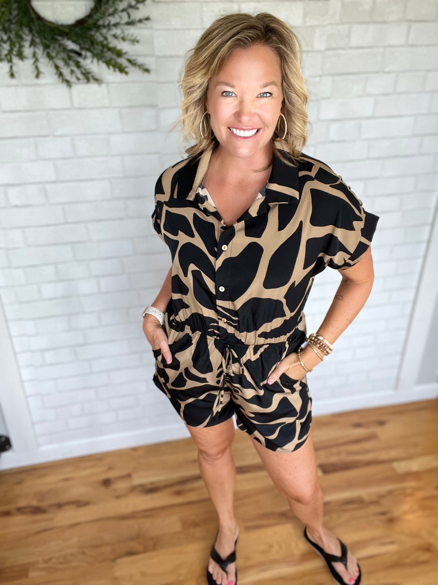 Addie Abstract Romper
