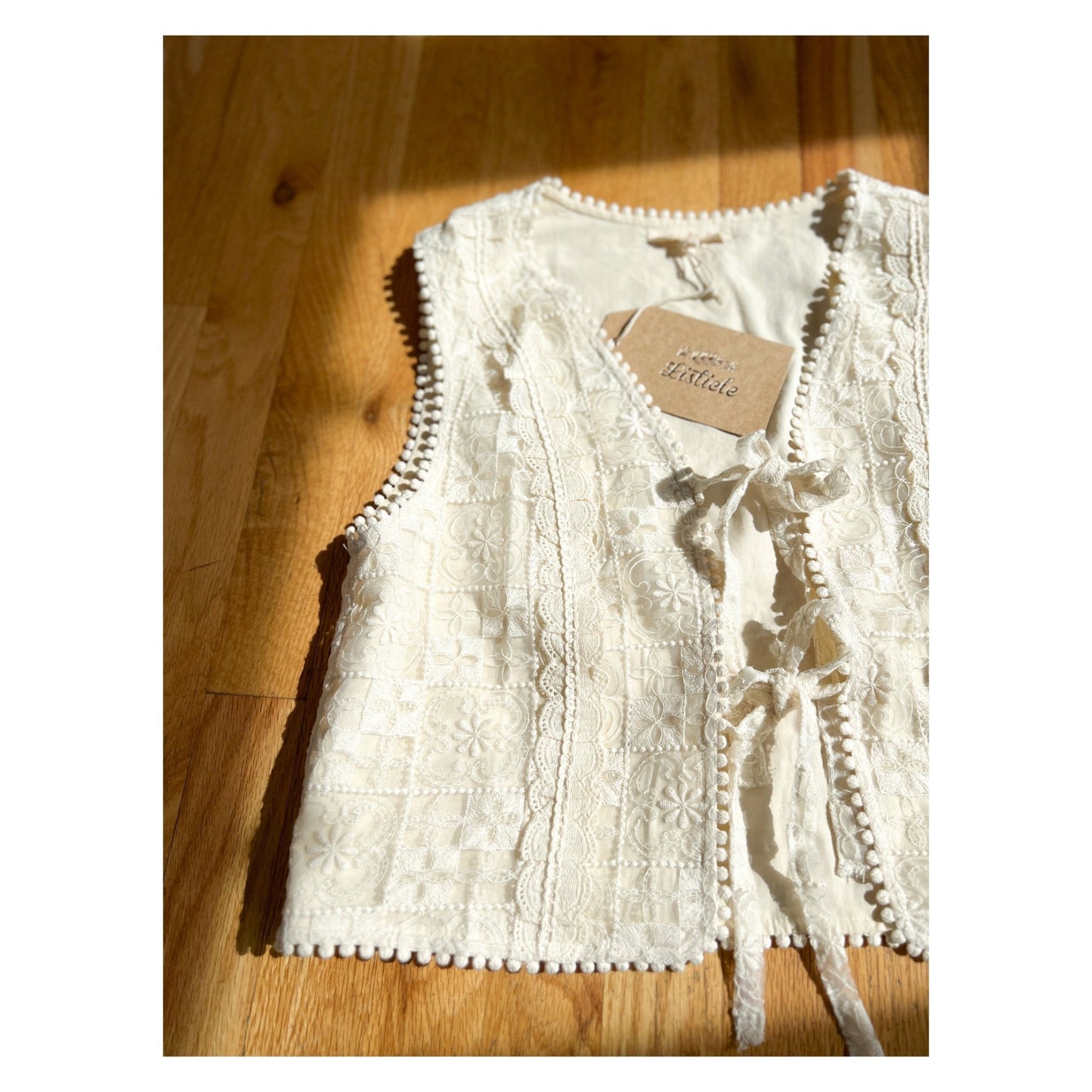 Lace Eyelet Vest - A Bushel & A Peck