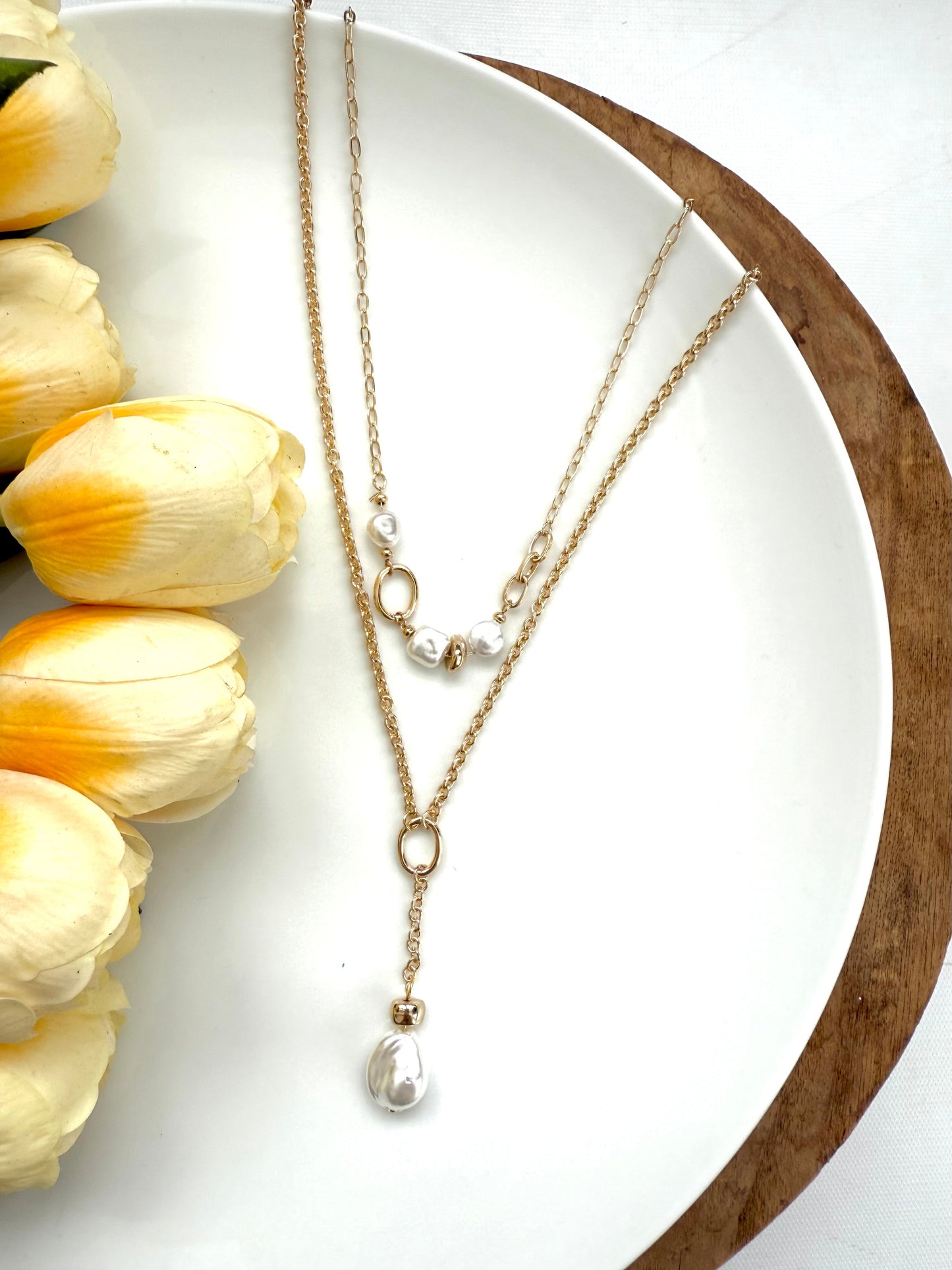 Layered Pearl Necklace - A Bushel & A Peck