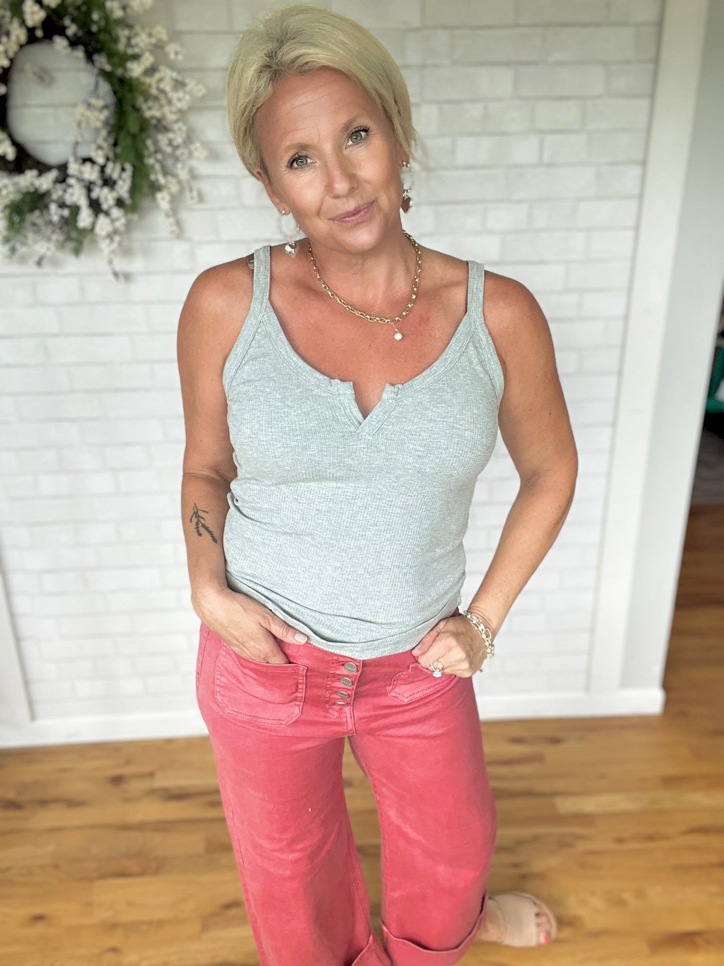 Nikki Notch Tank - A Bushel & A Peck