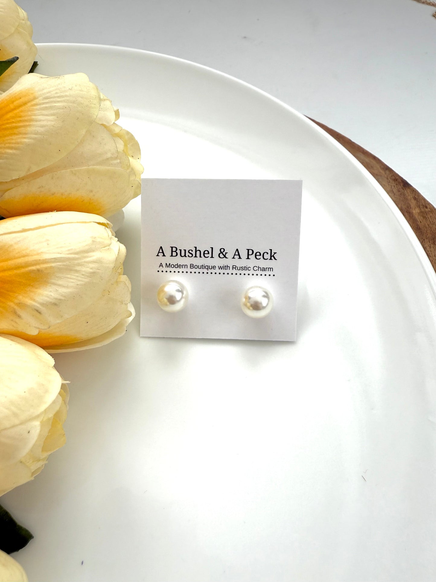 Pearl Earrings - A Bushel & A Peck