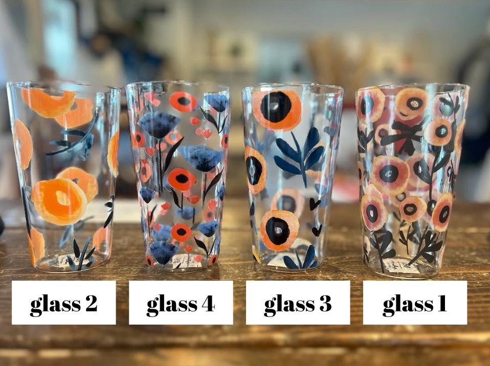 Poppy Tumbler - A Bushel & A Peck