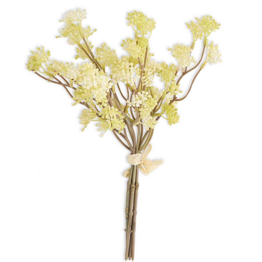 13.5 Inch Cream Flower Bush - A Bushel & A Peck