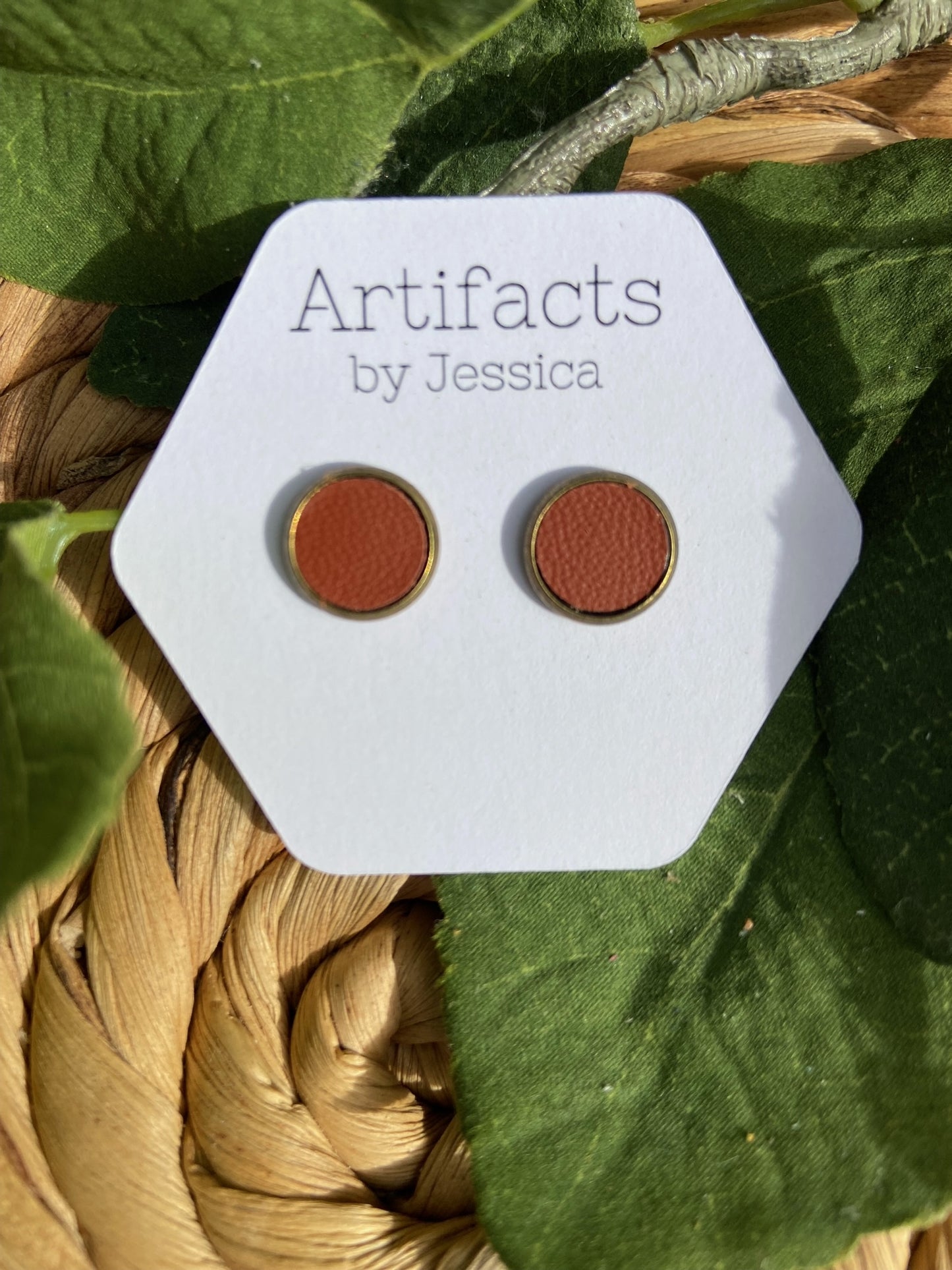 Circle Leather Studs - Fall