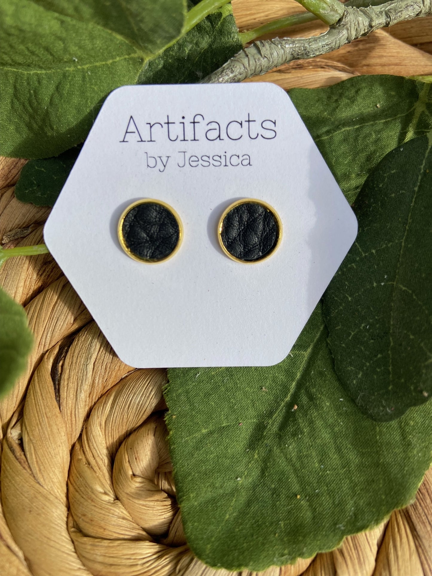 Circle Leather Studs - Fall