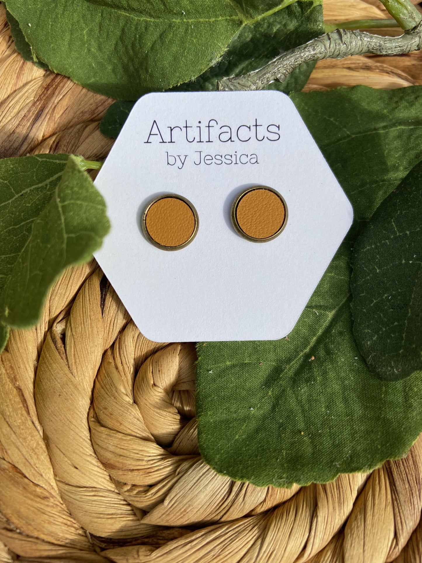 Circle Leather Studs - Fall