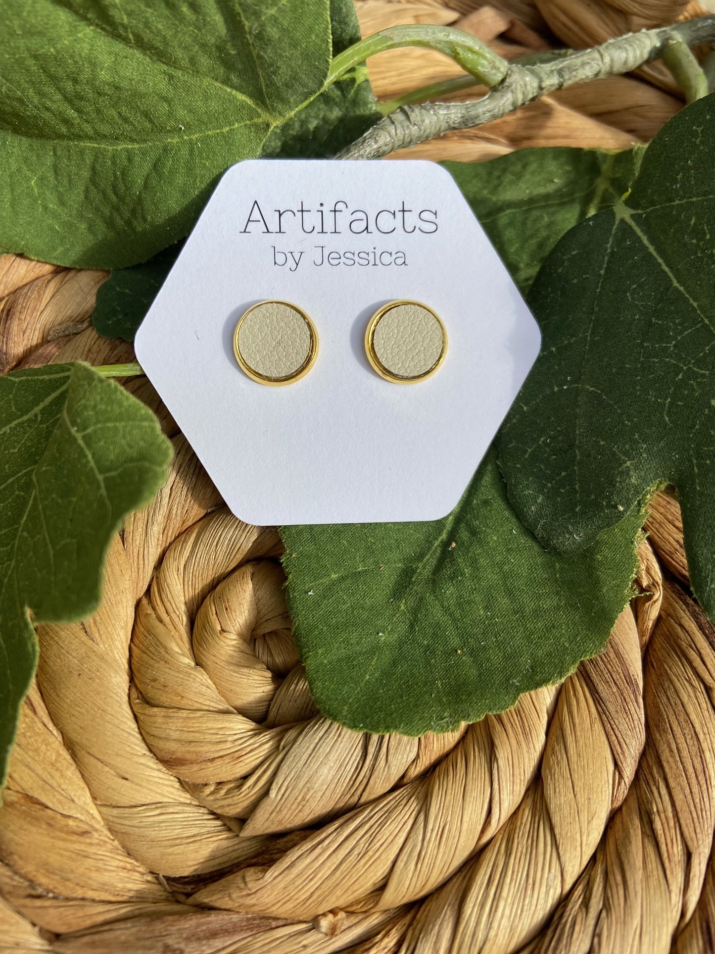 Circle Leather Studs - Fall