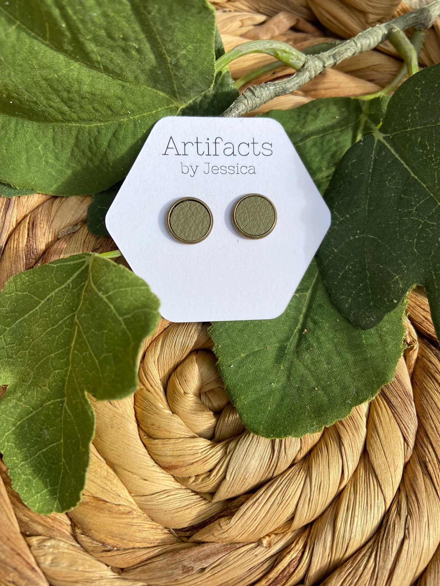 Circle Leather Studs - Fall