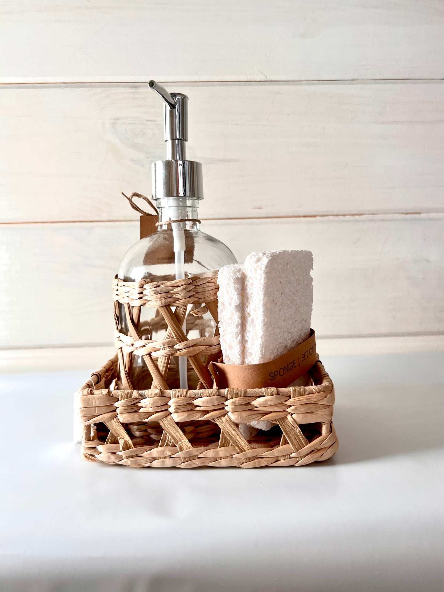 Woven Tray & Soap Set