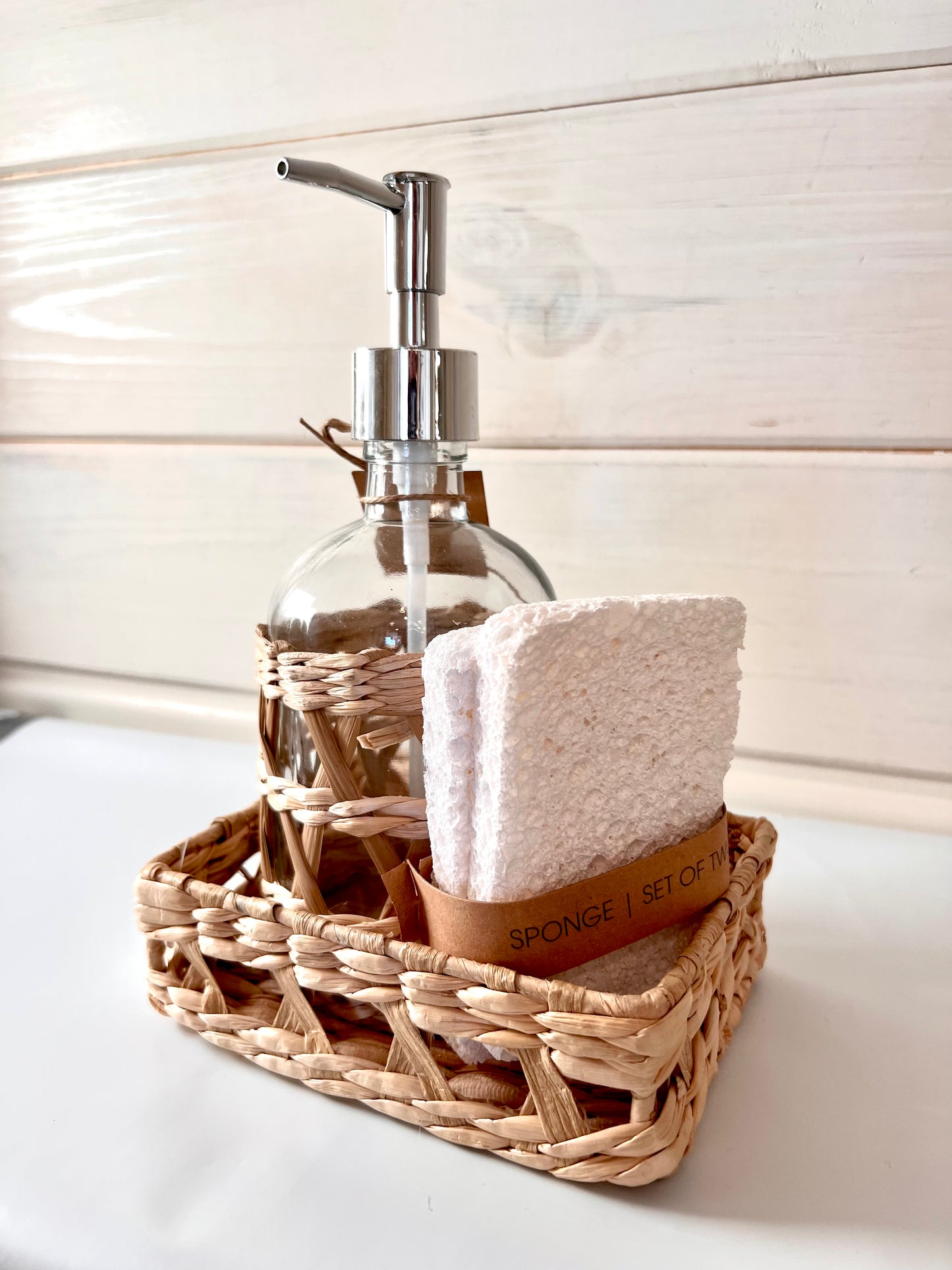 Woven Tray & Soap Set