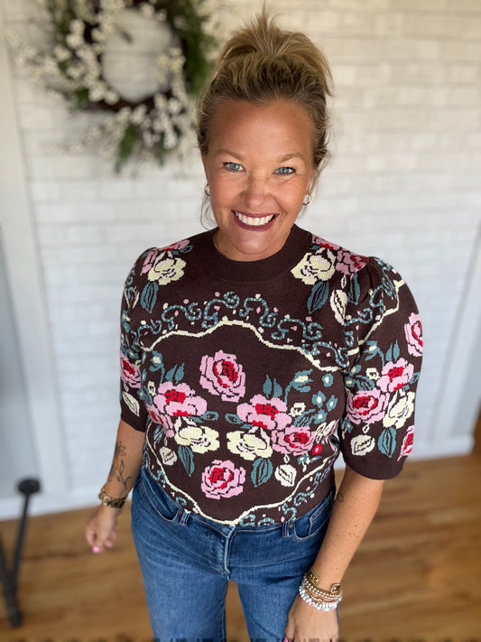Frannie Floral Knit Top