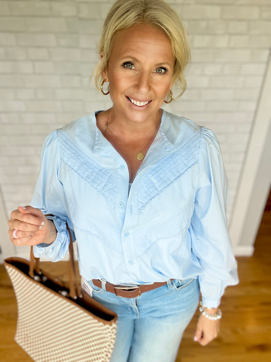 Calvin Blouse -Light Blue