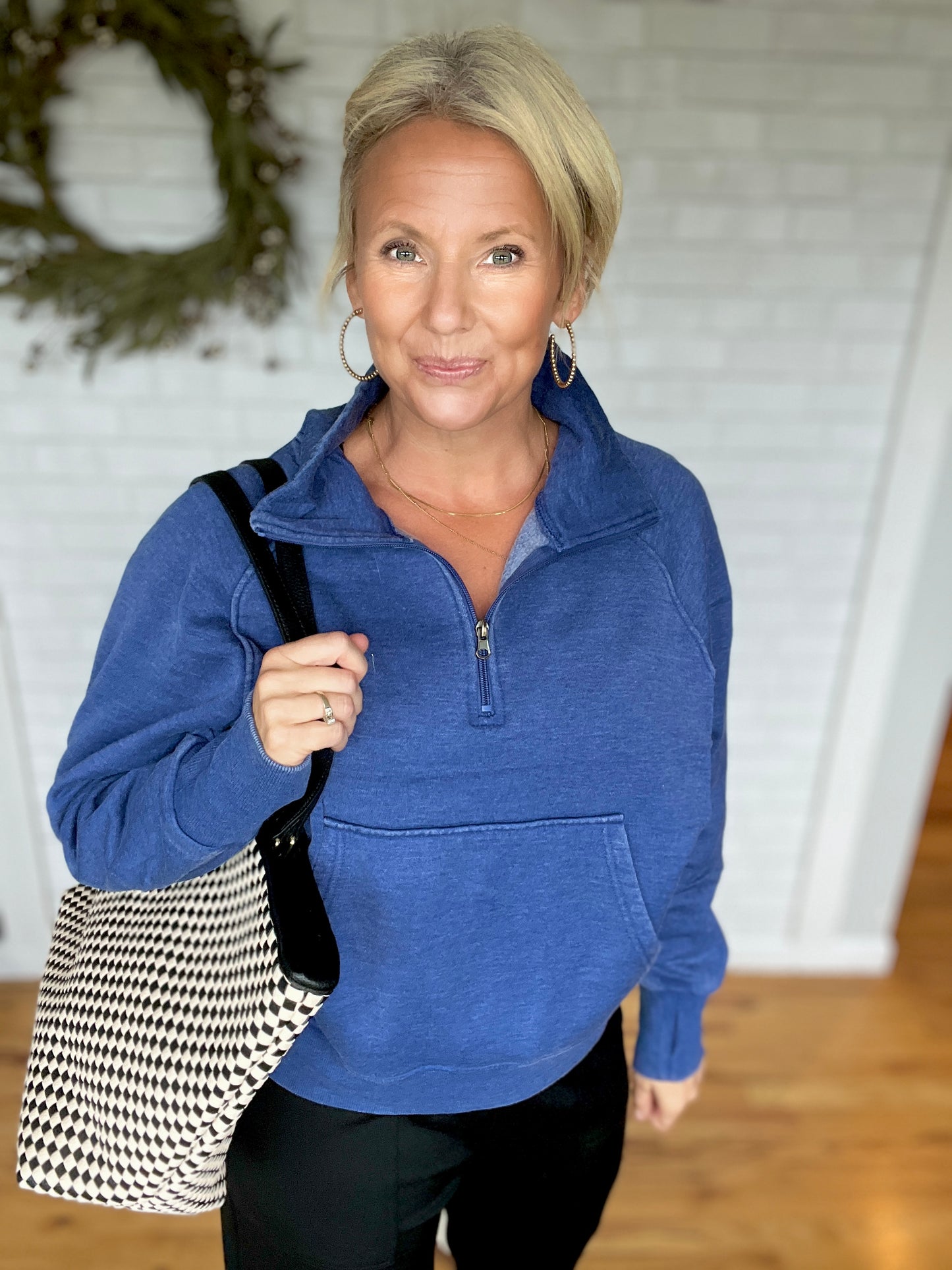 Cally Quarter Zip - Blue