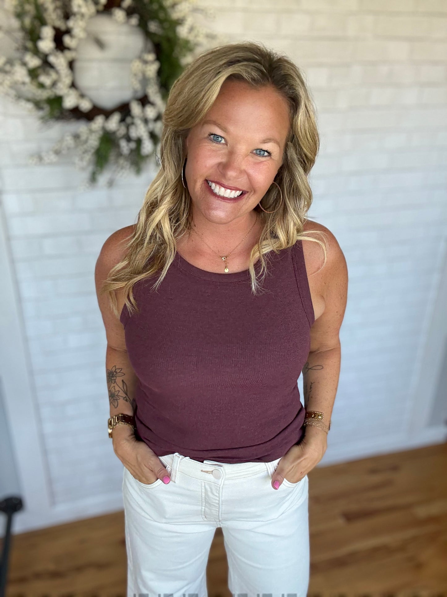 Edlin Tank - Wine Heather