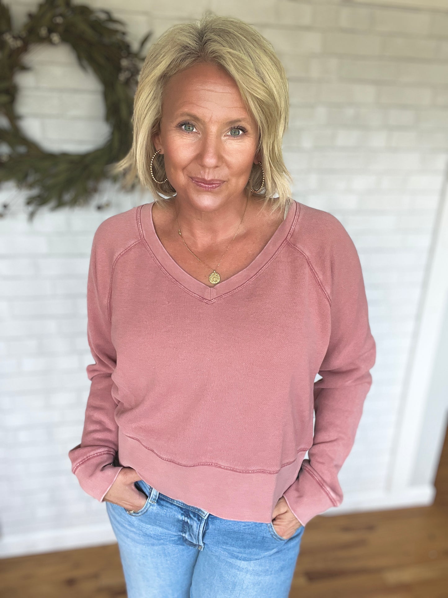 Zane Sweatshirt - Ash Rose