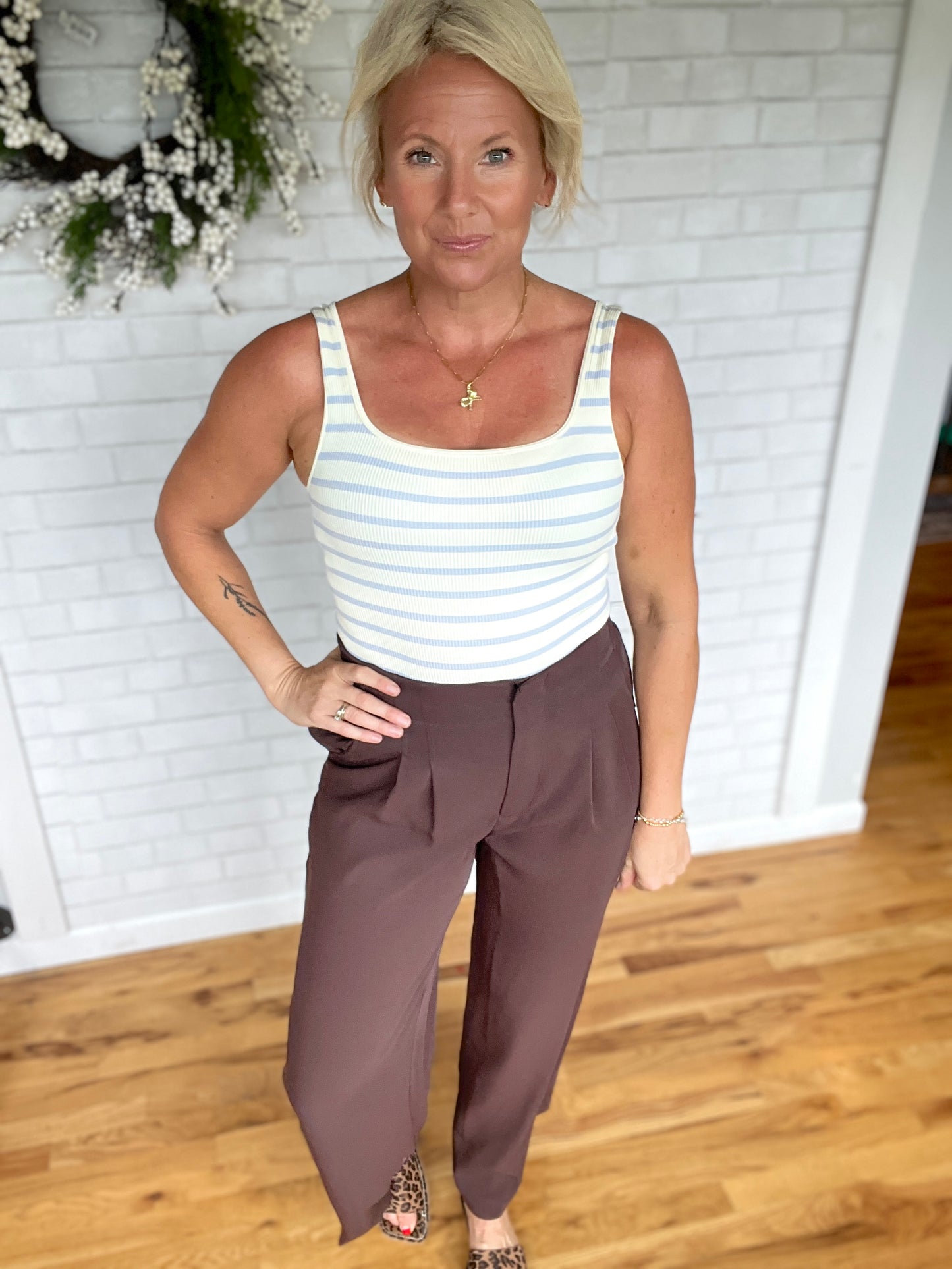 Riley Wide Leg Pant - Espresso
