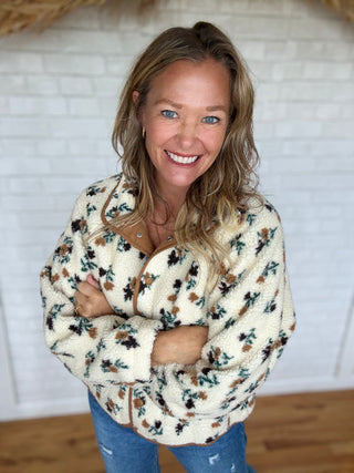 Floral Sherpa Jacket