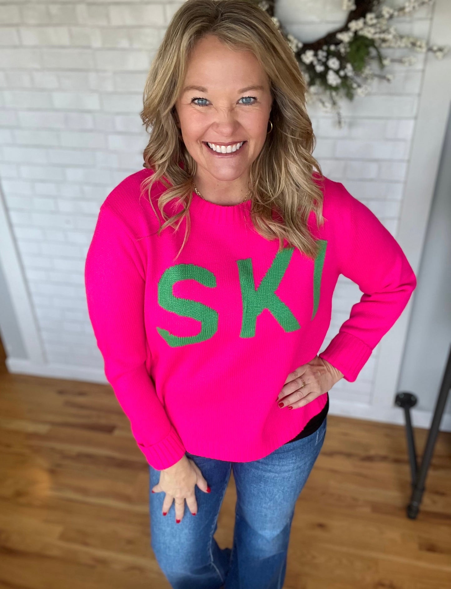 Ski Sweater - Hot Pink