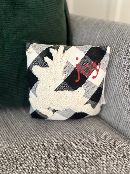 Joy Mini Buffalo Check Pillow