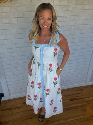 Fiona Floral Midi Dress