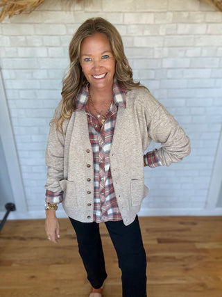 Rosewood Plaid Flannel Shirt