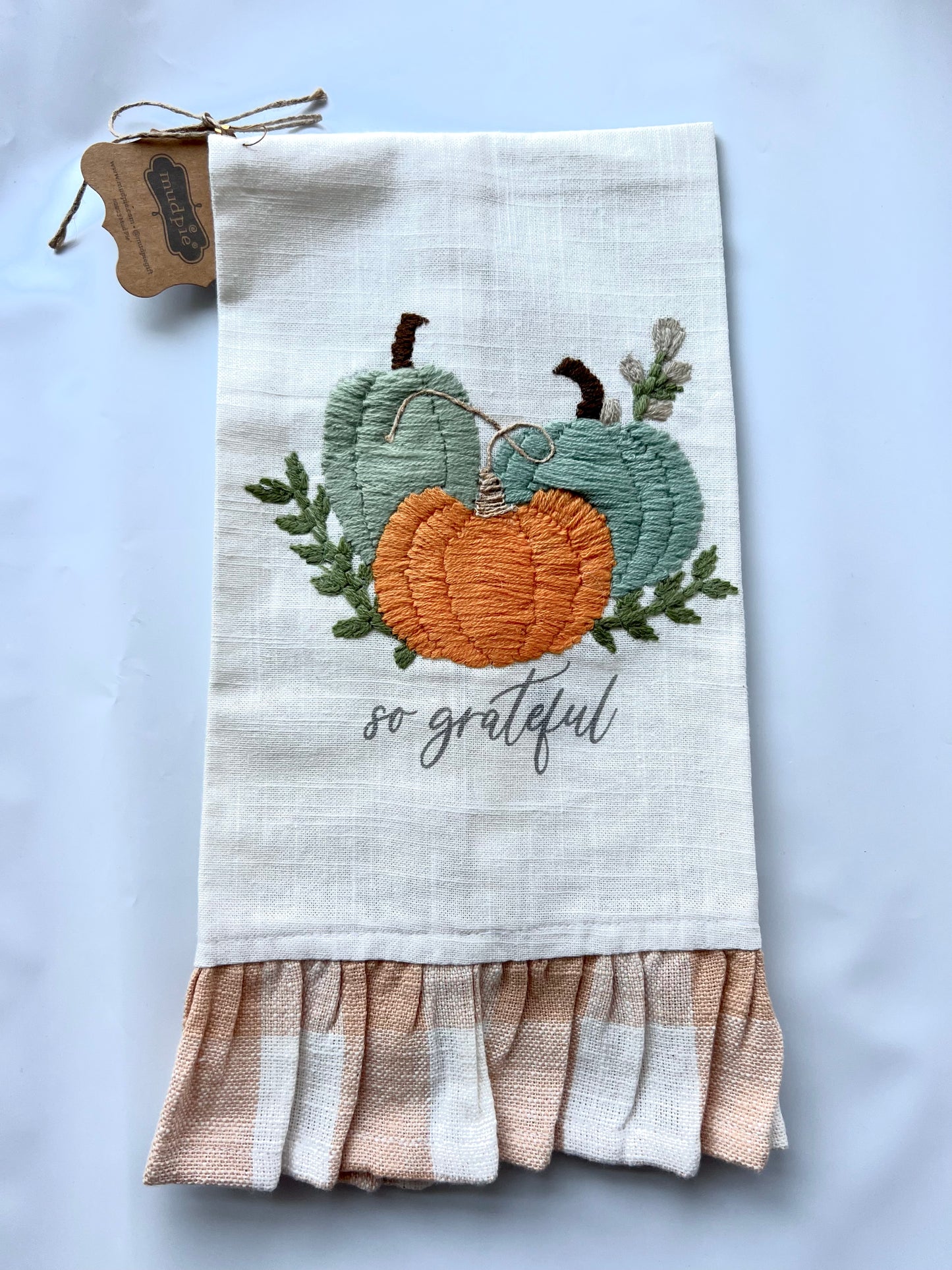 Grateful Embroidered Towel