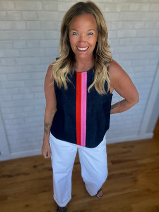 Stella Stripe Denim Top